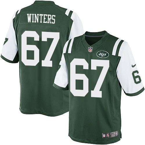 Youth Limited Brian Winters Nike Jersey Green Home - #67 NFL New York Jets